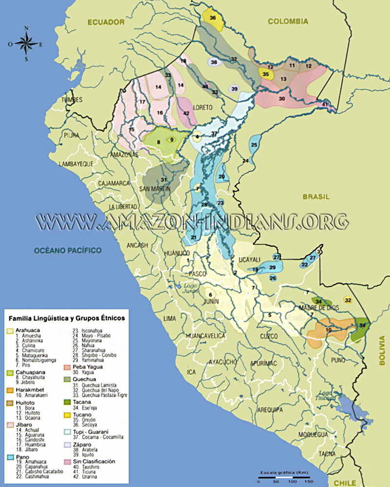 Peru Natives Map