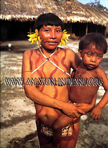 Yanomamo Woman and Baby